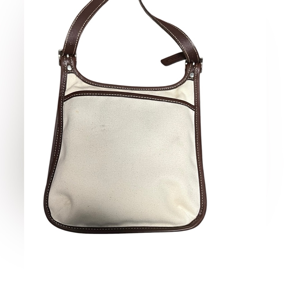 Vintage Coach Hippie 8114 Small Canvas Twill Slim Flap Crossbody, Made in USA - Picture 4 of 14